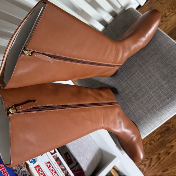 Boden Brown Leather Heeled Boots - Picture 3 of 3